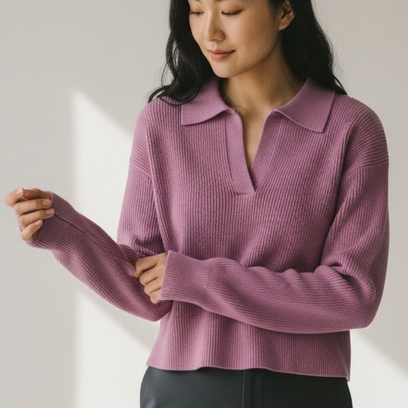 lululemon athletica Sweaters - Lululemon Purple‎ Merino Wool Blend Sweater